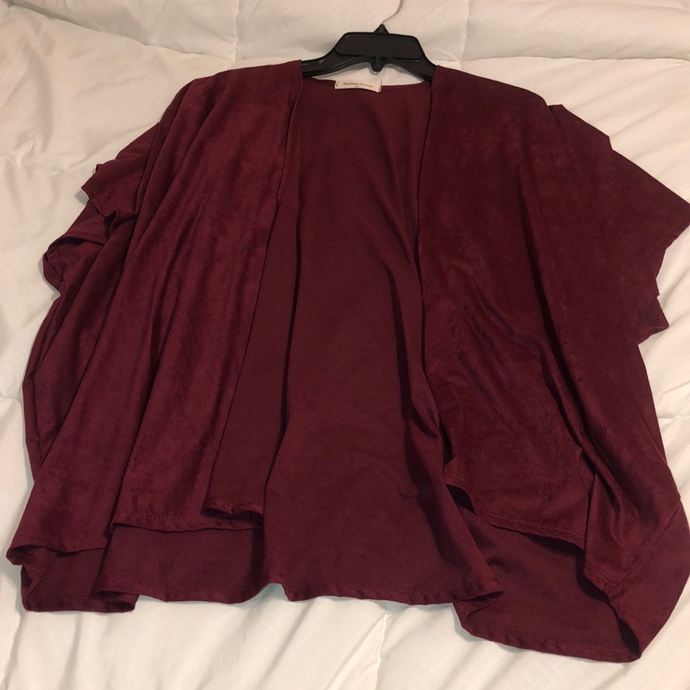 Suede cardigan